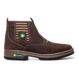 Bota Botina John Deere Original De Couro + Brinde Chinelo