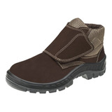 Bota Botina Marluvas Velcro 50b26 Nobuck Bico Pvc Segurança