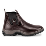 Bota Botina Masculina Couro 100% Legitimo Conforto Promoção