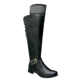 Bota Cano Alto Ajustável Moda Feminina Oferta Montaria Novo