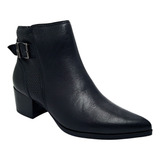 Bota Cano Curto E Bico Fino Em Couro Bottero 349306