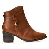 Bota Casual Feminina Cano Curto Preta Comfortflex