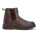 Bota Caterpillar Masculina Botina Coturno Farmer Couro Agro