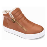 Bota Com Pelo Lã Completamente Forrada Palmilha Feminina 