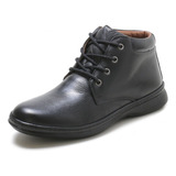 Bota Coturno Antistress Couro Palmilha Em Gel Free Jump 3013