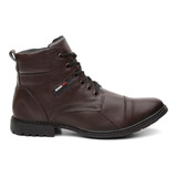 Bota Coturno Casual Em Couro Com Ziper Lateral Lançamento!!!