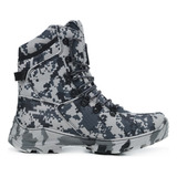 Bota Coturno Militar Acero Camuflado Digital Urbano Airsoft
