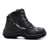 Bota Coturno Militar Motociclista Ziper Lateral Azimute
