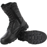 Bota Coturno Militar Tático Com Zíper De Couro Super Macio 