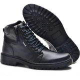Bota Coturno Motociclista Moto Militar Com Preteção Em Couro