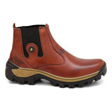 Bota Coturno Trabalho Botina Couro 100% Legítimo Promoção
