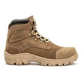 Bota Coturno Trabalho Em Couro Com C.a - 6 Pares