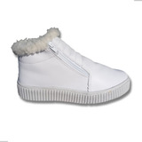 Bota De Neve Feminina Inverno Impermeável Lã Forrada Botinha