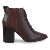 Bota Feminina Bottero Cano Baixo Marrom Wood - 3603