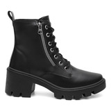 Bota Feminina Cano Curto Casual Moderna Moda Inverno