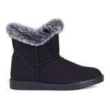 Bota Feminina Mooncity Forrada Lã Cb Preta - 70811