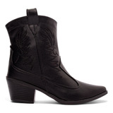 Bota Feminina Texana Country Cano Baixo Luxo Lançamento