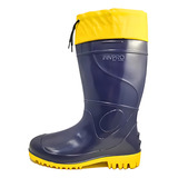 Bota Galocha Impermeável Borracha Pvc Solado Amarelo Top