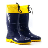 Bota Galocha Para Chuva Azul Para Moto Sítio Com Amarra Leve