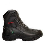 Bota Impermeavel Coturno Masculino Motoqueiro Couro