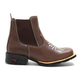 Bota Infantil Country Couro Criança Masculina Botina