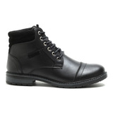 Bota Masculina 100% Couro Coturno Casual Street Fashion