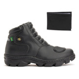 Bota Masculina Conforto Segurança Motoqueiro Militar