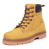 Bota Masculina Coturno Adventure Couro Nobuck Pronta Entrega