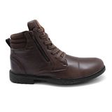 Bota Masculina Coturno Bull Terrier Couro Legítimo Macio Top