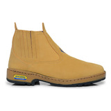 Bota Masculina Couro Botina Country Sola Borracha Costurada