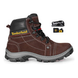 Bota Masculina Timberland 100% Couro Impermeável +brindes