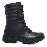 Bota Militar Coturno Masculino Tático Zíper Palmilha Em Gel