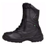 Bota Motociclista Coturno Tático Militar Zíper Tatical