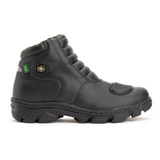 Bota Motoqueiro Couro Impermeável Resistente Motoboy