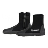 Bota P/ Mergulho Em Neoprene 5mm Cano Longo Fun Dive