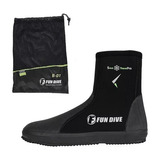 Bota P/ Mergulho Em Neoprene 5mm Cano Longo Fun Dive