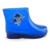 Bota Para Chuva Galocha Infantil Baby Shark Azul Preta