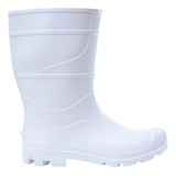 Bota Pvc Branca Borracha 7 Léguas Forrada Impermeável Com Ca