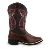 Bota Roper Cara De Boi Country Masculina Texana Couro Rodeio