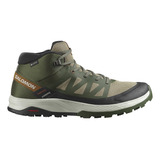 Bota Salomon Outrise Mid Gtx Masculina - Verde