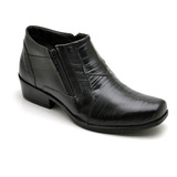 Bota Sapato Com Zipper Masculina Social