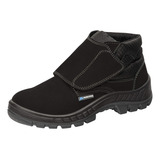 Bota Segurança Velcro Nobuck Bico Pvc