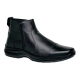 Bota Social Masculina Lisa Com Zíper