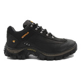 Bota Tenis Adventure Cat Masculino 100% Couro + Palmilha Gel