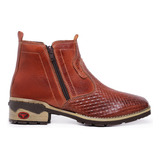 Bota Texana Cano Curto Country Masculina Cour Bico Quadradro