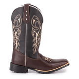 Bota Texana Masculina Country Bico Quadrado