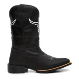Bota Texana Masculina Country Couro Cara Do Boi + Cinto