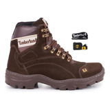 Bota Timberland Kit Coturno Couro Original Oferta +brindes