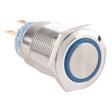 Botão Anti Vandalismo Inox Pulso Toten Led Azul 12v 24v