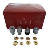 Botão Colchete Eberle Nº14 Ferro Dourado Kit C/100 + Matriz